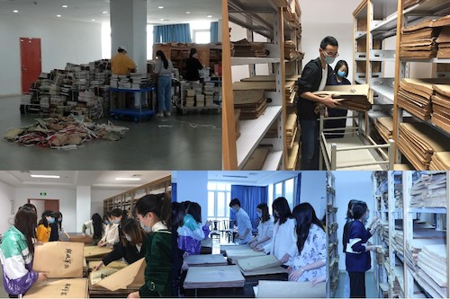 图6：成人电影
学生支部进行图书馆历史资料整理劳动教育实践课活动